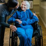 Caseys Pond resident with caregiver